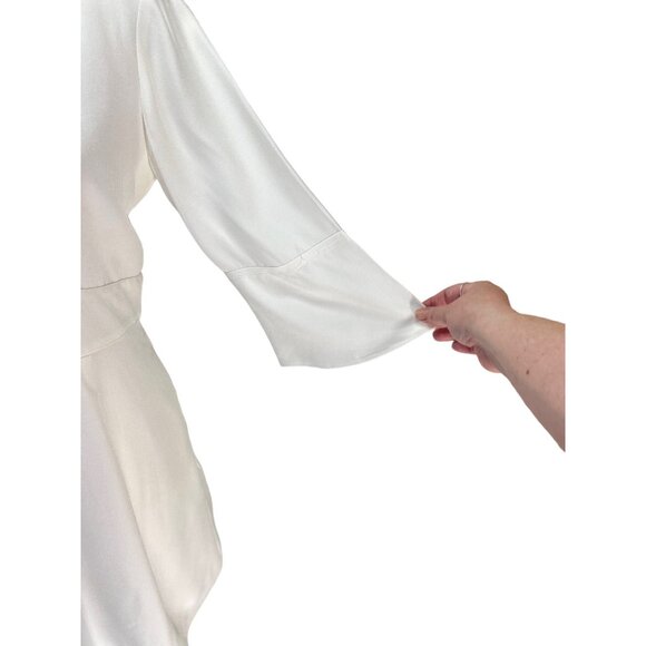 Reiss Midi Dress White Size 6 Minimalist - Picture 10 of 16